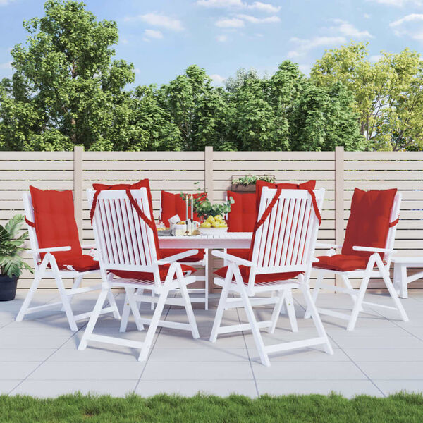 vidaXL 6 db piros oxford-sz&ouml;vet magas h&aacute;tt&aacute;ml&aacute;j&uacute; sz&eacute;kp&aacute;rna