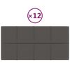 vidaXL 12 db s&ouml;t&eacute;tsz&uuml;rke sz&ouml;vet fali panel 60 x 30 cm 2,16 m&sup2;