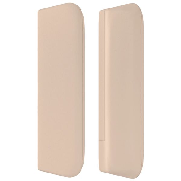 vidaXL cappuccino műbőr sz&aacute;rnyas fejt&aacute;mla 203x16x78/88 cm