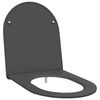 vidaXL WC &uuml;lőke Antracitsz&uuml;rke 47 x 36 x 3,4 cm Duroplast