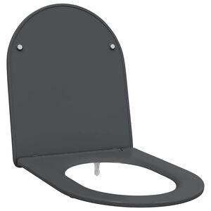 vidaXL WC &uuml;lőke Antracitsz&uuml;rke 47 x 36 x 3,4 cm Duroplast