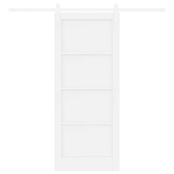 vidaXL Cs&uacute;sz&oacute; ajt&oacute; Feh&eacute;r 83 x 202 cm T&ouml;m&ouml;r fenyőfa