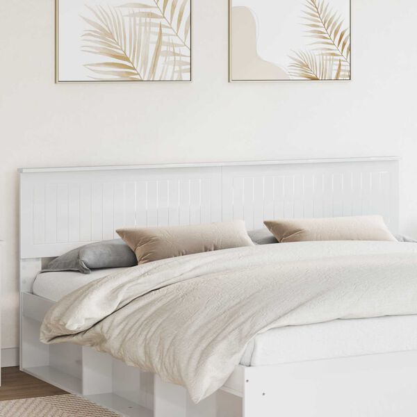 vidaXL Fejt&aacute;mla F&eacute;nyes Feh&eacute;r 200 cm Faanyag