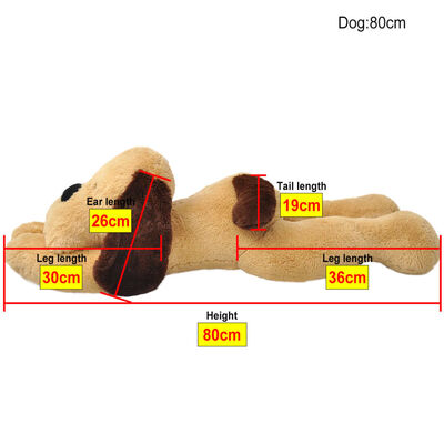vidaXL ölelni való plüss kutya barna 80 cm