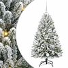 vidaXL Mű kar&aacute;csonyfa 120 cm 150 LED Meleg feh&eacute;r PVC &eacute;s Ac&eacute;l