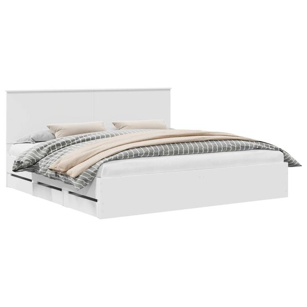 vidaXL &Aacute;gykeret fi&oacute;kkal fejt&aacute;ml&aacute;val Feh&eacute;r 200 x 200 cm M&eacute;rn&ouml;ki Fa