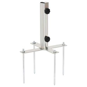 vidaXL ez&uuml;stsz&iacute;nű ac&eacute;l napernyőtalp t&uuml;sk&eacute;kkel &Oslash;32-38 mm