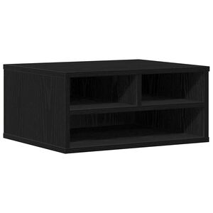 vidaXL Nyomtat&oacute;&aacute;llv&aacute;ny Fekete t&ouml;lgy 49 x 40 x 22,5 cm Szerelt Fa