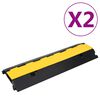vidaXL 2 db 2 csatorn&aacute;s gumi k&aacute;beltapos&oacute; 100 cm