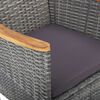 vidaXL 11 részes szürke polyrattan kerti étkezőgarnitúra