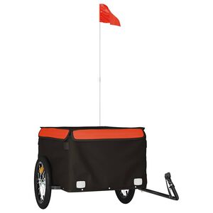 vidaXL fekete-narancss&aacute;rga vas ker&eacute;kp&aacute;r-ut&aacute;nfut&oacute; 45 kg