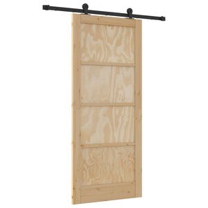 vidaXL Cs&uacute;sz&oacute; ajt&oacute; ORKDAL 86 x 198,5 cm T&ouml;m&ouml;r Fenyőfa Term&eacute;szetes