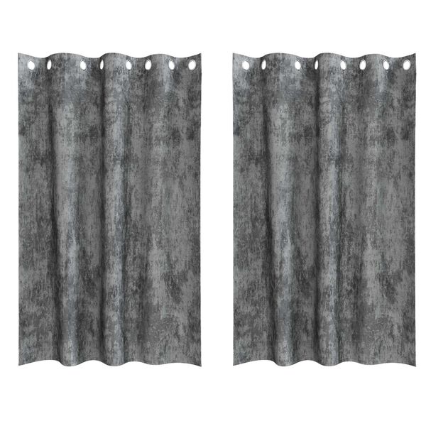 vidaXL B&aacute;rsonyf&uuml;gg&ouml;ny&ouml;k f&uuml;gg&ouml;ny&ouml;kkel 2 pcs Sz&uuml;rke 175 x 140 cm B&aacute;rsony