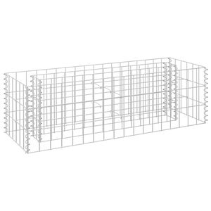 vidaXL horganyzott ac&eacute;l gabion magas&aacute;gy&aacute;s 90 x 30 x 30 cm