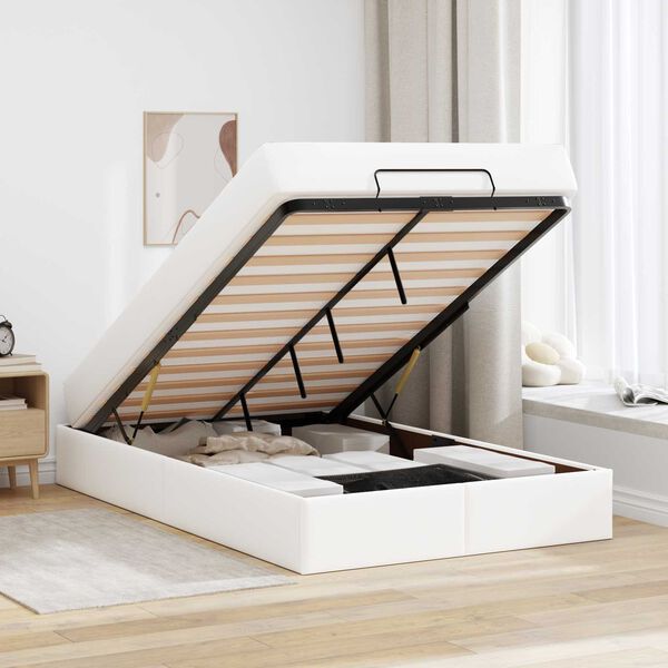 vidaXL &Aacute;gykeret matraccal matracmal 2 pcs Feh&eacute;r PVC