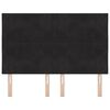 vidaXL Fejtámla fejtámlával Fekete 144 cm Bársony