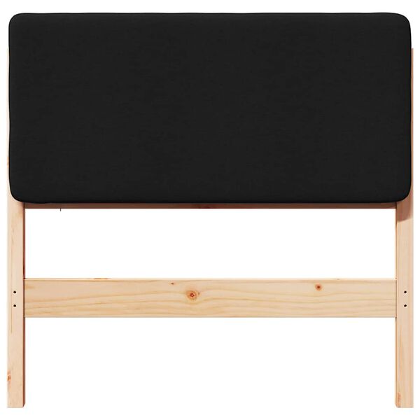 vidaXL K&aacute;rpitozott fejt&aacute;mla Barna &eacute;s fekete 80 cm T&ouml;m&ouml;r fenyőfa