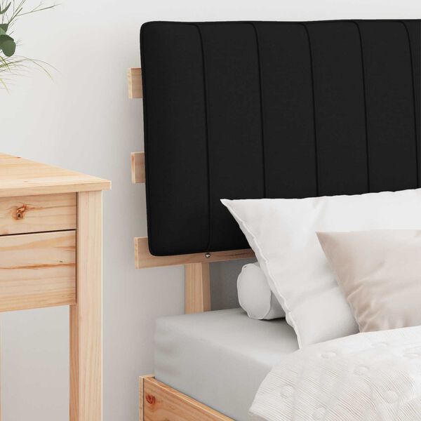 vidaXL &Aacute;gykeret K&aacute;rpitozott Fejt&aacute;ml&aacute;val fejt&aacute;ml&aacute;val Fekete 75 x 190 cm