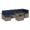 vidaXL Kerti Kanap&eacute; Szett 8 db Sz&uuml;rke polirattan