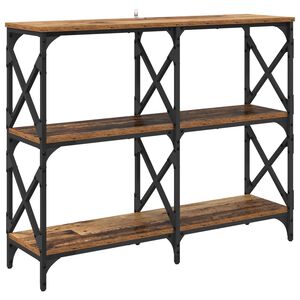 vidaXL Konzolasztal &Ouml;reg fa 100 x 28 x 80,5 cm Faanyag