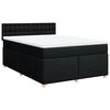 vidaXL fekete sz&ouml;vet rug&oacute;s &aacute;gy matraccal 140 x 200 cm