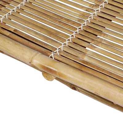 vidaXL kétszemélyes bambusz napozóágy párnákkal