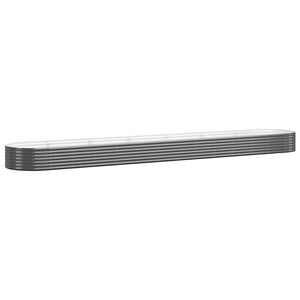 vidaXL antracitsz&uuml;rke horganyzott ac&eacute;l kerti magas&aacute;gy&aacute;s 544x100x36 cm