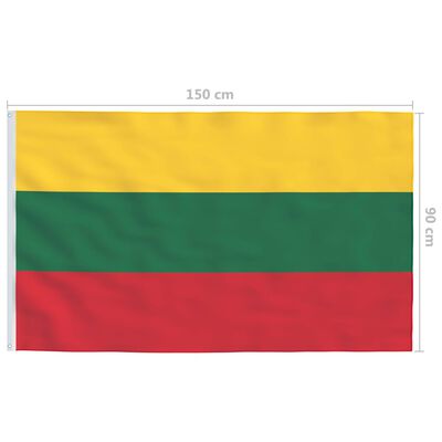 vidaXL litván zászló alumíniumrúddal 4 m