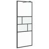 vidaXL Walk-in zuhanyfal Fekete 80 x 195 x 0,5 cm &Uuml;veg &eacute;s Alum&iacute;nium