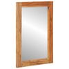 vidaXL F&uuml;rdőszobai t&uuml;k&ouml;r Barna 70 x 50 x 2.5 cm &Uuml;veg &eacute;s t&ouml;m&ouml;r ak&aacute;cfa