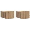 vidaXL Fali &eacute;jjeli szekr&eacute;ny 2 db K&eacute;zműves T&ouml;lgy 33 x 34,5 x 24 cm