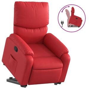 vidaXL piros műbőr fel&aacute;ll&aacute;st seg&iacute;tő d&ouml;nthető fotel