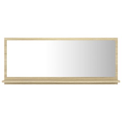 vidaXL sonoma-tölgy színű forgácslap fürdőszobai tükör 90x10,5x37cm