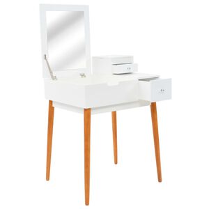 vidaXL MDF &ouml;lt&ouml;zőasztal t&uuml;k&ouml;rrel 60 x 50 x 86 cm