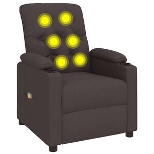 vidaXL s&ouml;t&eacute;tbarna sz&ouml;vet massz&aacute;zsfotel