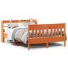 vidaXL viaszbarna t&ouml;m&ouml;r fenyőfa &aacute;gy matrac n&eacute;lk&uuml;l 120 x 200 cm