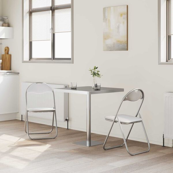 vidaXL &Ouml;sszecsukhat&oacute; sz&eacute;k 2 pcs Feh&eacute;r &eacute;s Sz&uuml;rke 48 x 43,5 x 81 cm