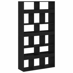 vidaXL K&ouml;nyvespolc 15 szintes 100 x 33 x 187,5 cm Fekete t&ouml;lgy