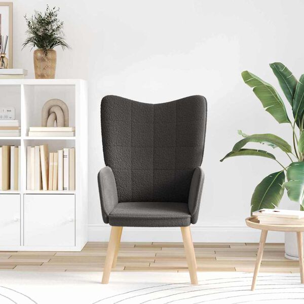 vidaXL karosszék Sötétszürke 62 x 67 x 95,5 cm Sherpa szövet