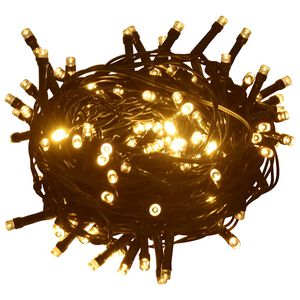 vidaXL 2000 meleg feh&eacute;r LED-es k&uuml;lt&eacute;ri/belt&eacute;ri f&eacute;nyf&uuml;z&eacute;r 200 m IP44