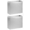 vidaXL Kerti cser&eacute;p 2 db Ez&uuml;st 50 x 20 x 40 cm Horganyzott Ac&eacute;l