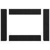vidaXL TV szekr&eacute;ny garnit&uacute;ra 10 pcs Fekete t&ouml;lgy Faanyag