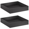 vidaXL Kerti cser&eacute;p 2 db Fekete 80 x 80 x 20 cm Hidegen hengerelt ac&eacute;l