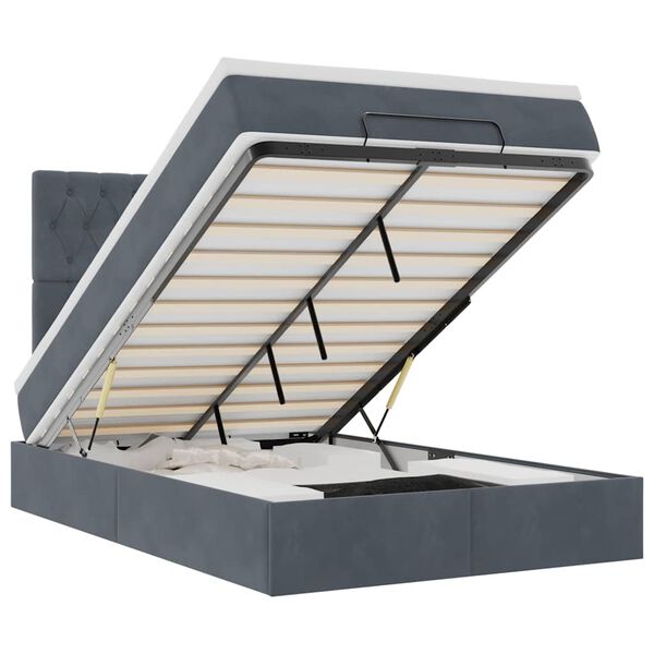 vidaXL Ottom&aacute;n &aacute;gykeret matracokkal s&ouml;t&eacute;tsz&uuml;rke 120x190cm b&aacute;rsony