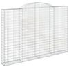 vidaXL &iacute;ves horganyzott vas gabion kos&aacute;r 300 x 30 x 200/220 cm