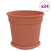 vidaXL N&ouml;v&eacute;nycser&eacute;p 24 pcs T&eacute;gla V&ouml;r&ouml;s &Oslash; 19 x 16 cm Műanyag