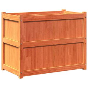 vidaXL viaszbarna t&ouml;m&ouml;r fenyőfa kerti vir&aacute;gl&aacute;da 90 x 50 x 70 cm