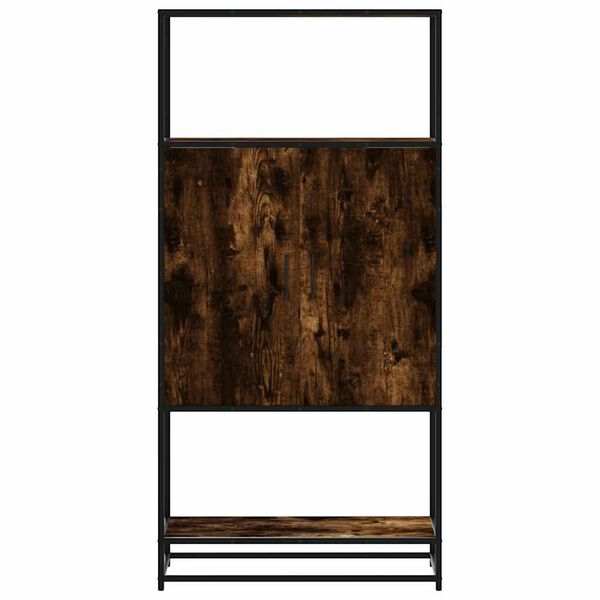 vidaXL Highboard sonoma tölgy 68x35x139 cm gépelt fa és fém