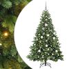 vidaXL Mű kar&aacute;csonyfa 300 LED-del &aacute;llv&aacute;nnyal Z&ouml;ld 180 cm PE &eacute;s PVC