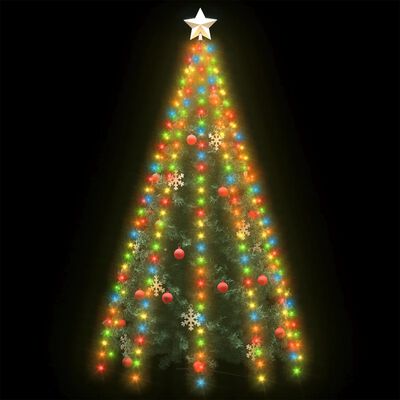 vidaXL karácsonyfa-fényháló 300 színes LED-del 300 cm